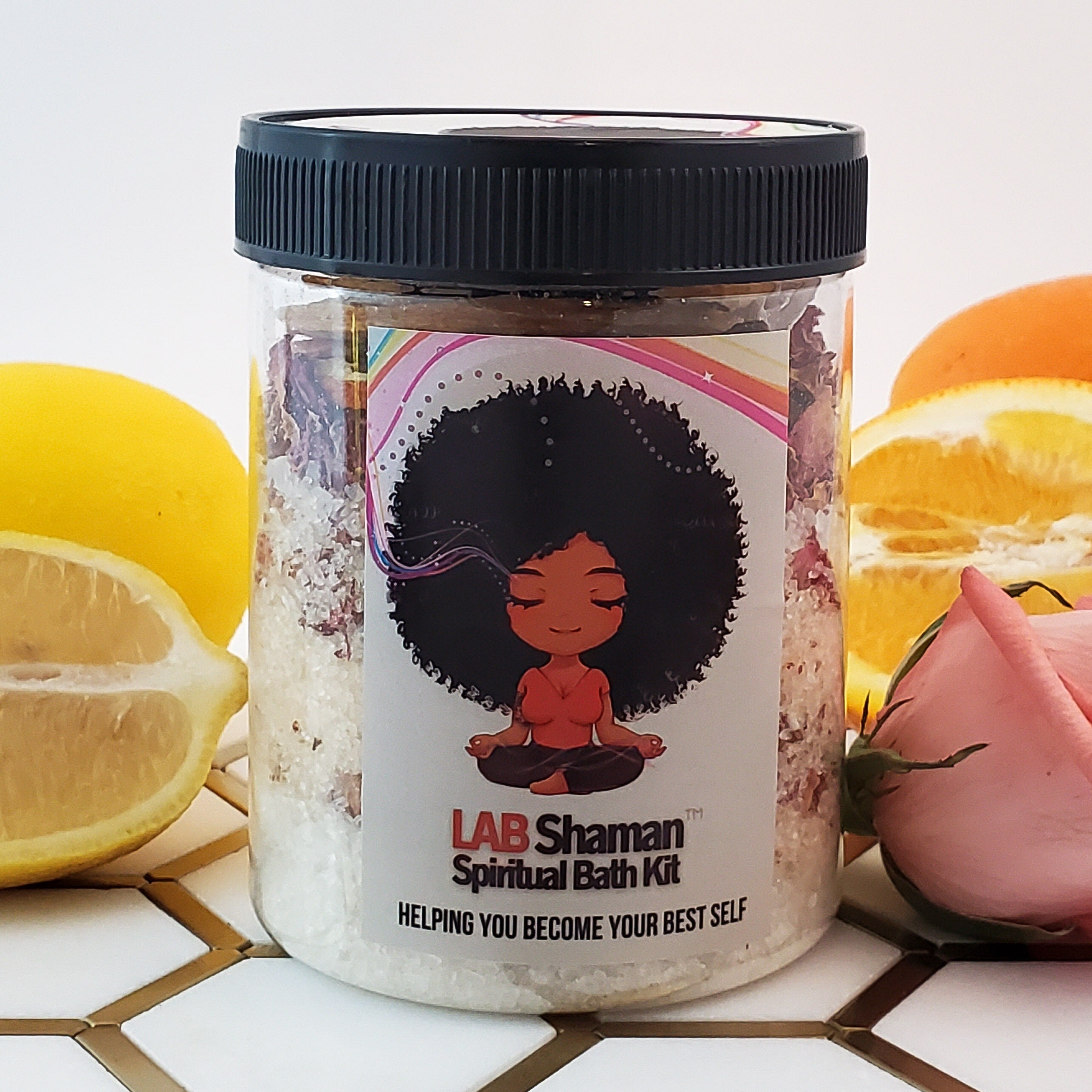Spiritual Bath Kit, Spiritual bath, balance chakras, lab shaman, lacye, cleanse home, remove negative energy, energy cleanser, spiritual removal, bath salt, citrus and mint,