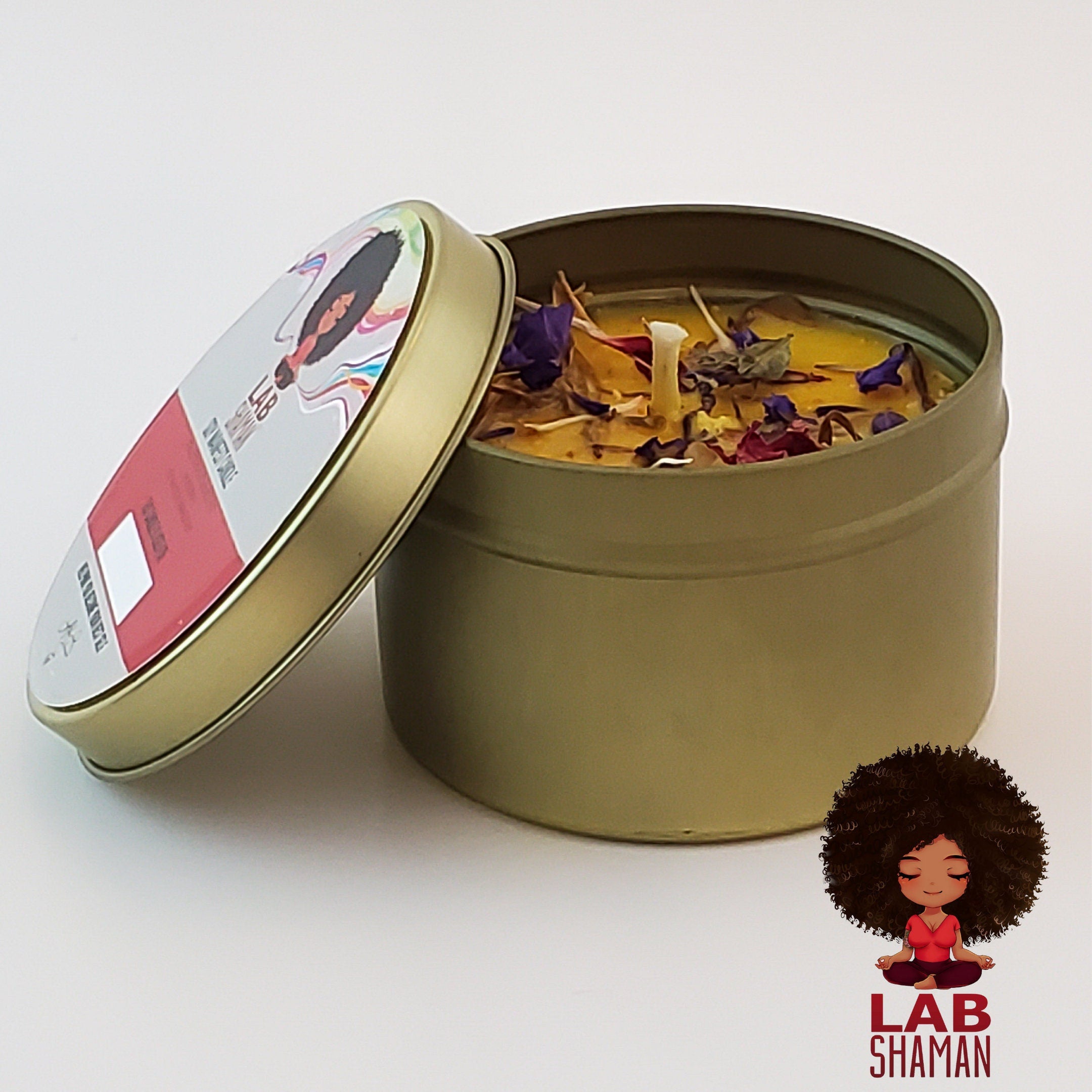 Selflove candle, self-love candle, love candle, self care, self maintenance, happy candle, bring joy candle, citrus candle, rose candle, LAB Shaman, Lacye, Moon candle, Altar Candle, Altar supplies, art of the root, lab shaman, lacye