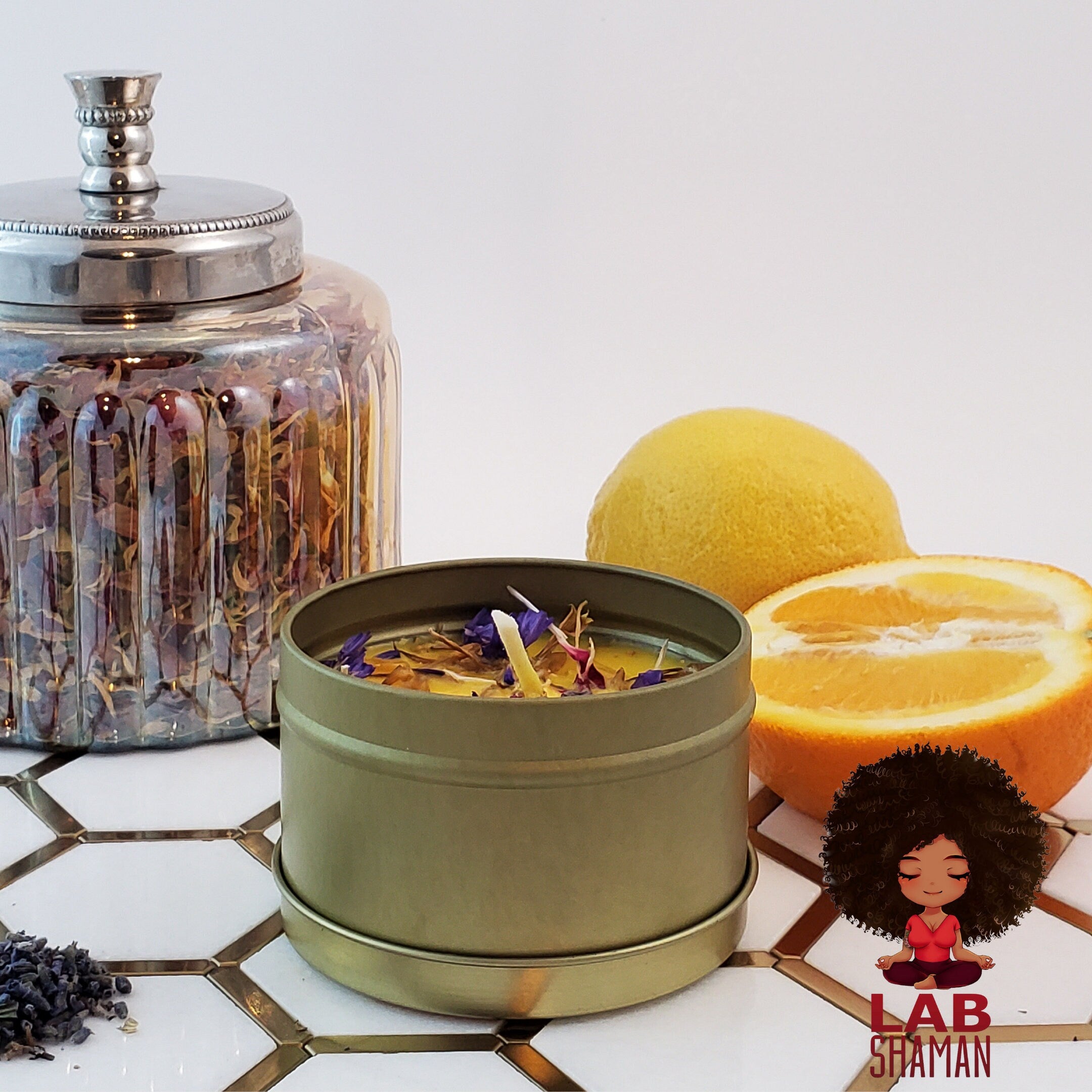 Selflove candle, self-love candle, love candle, self care, self maintenance, happy candle, bring joy candle, citrus candle, rose candle, LAB Shaman, Lacye, Moon candle, Altar Candle, Altar supplies, art of the root, lab shaman, lacye