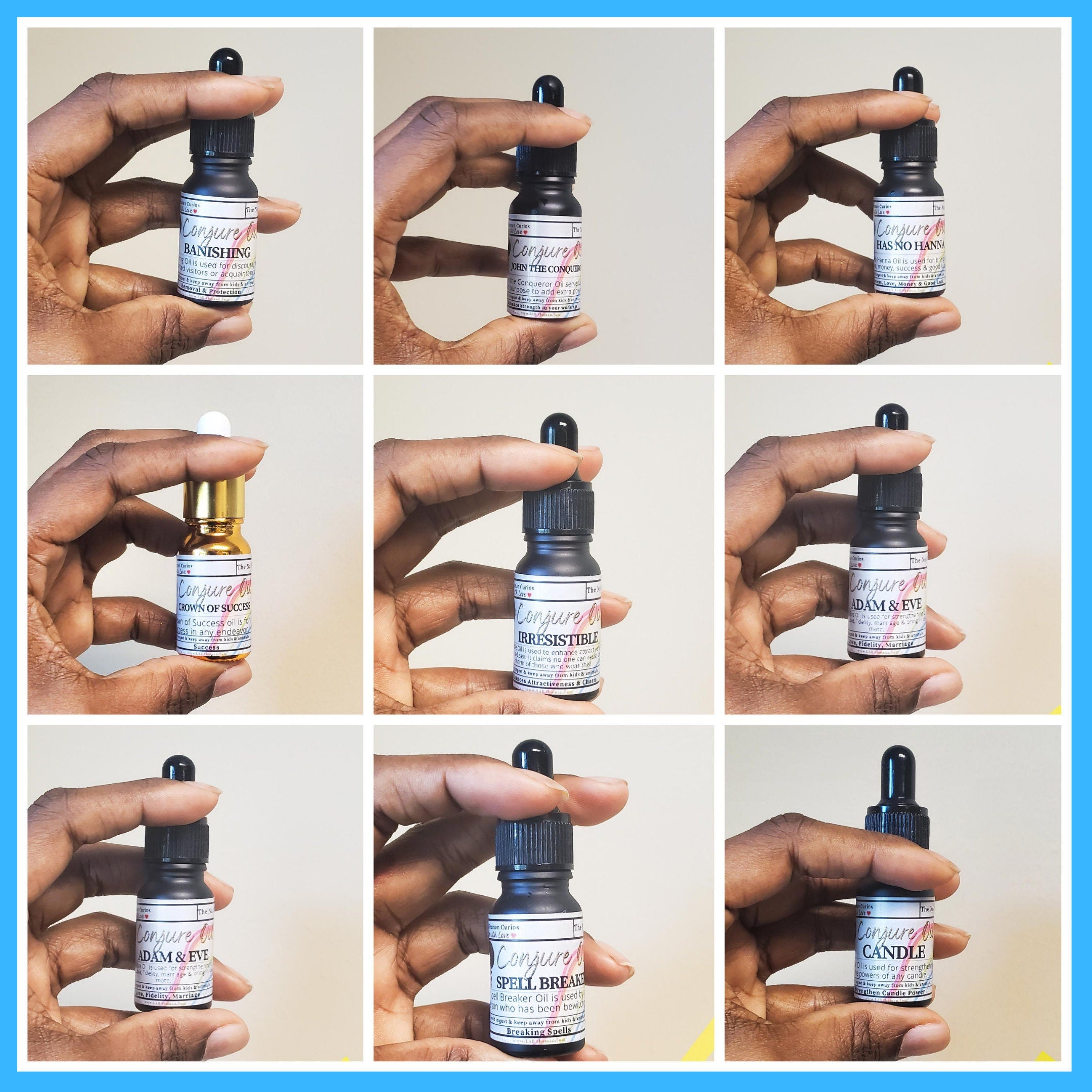 Spell breaker oil, Conjure oil, hoodoo oil, like art of the root, spell oil, anointing oil, witchcraft oil, hoodoo supplies, intention oil, ritual oil, altar oil, protection oil, blessing oil, magic oil, curios, van van oil, witch oil.