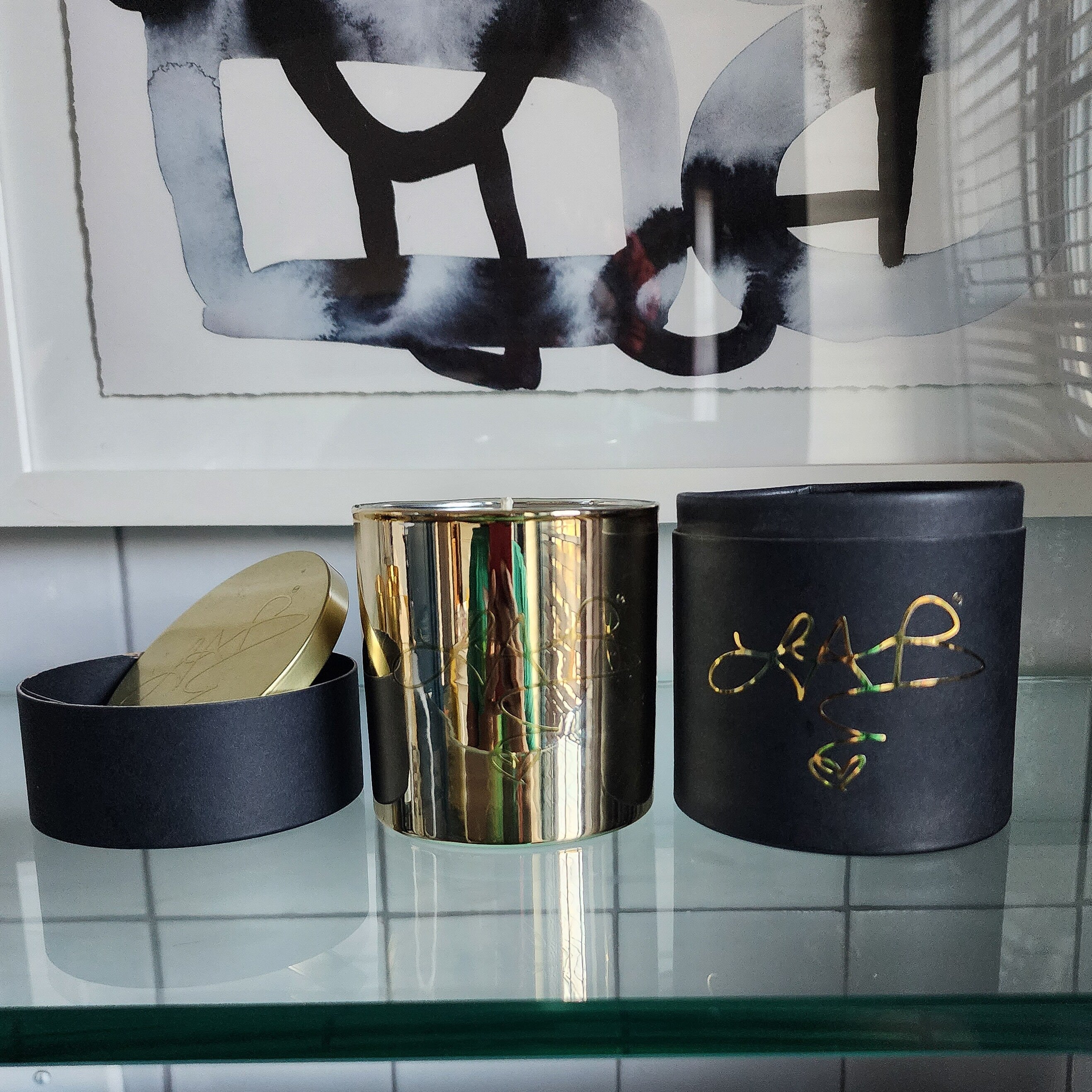 luxury candle, florida water, florida water candle, luxury candles, gold candle, rich candle, expensive candle, affordable gift