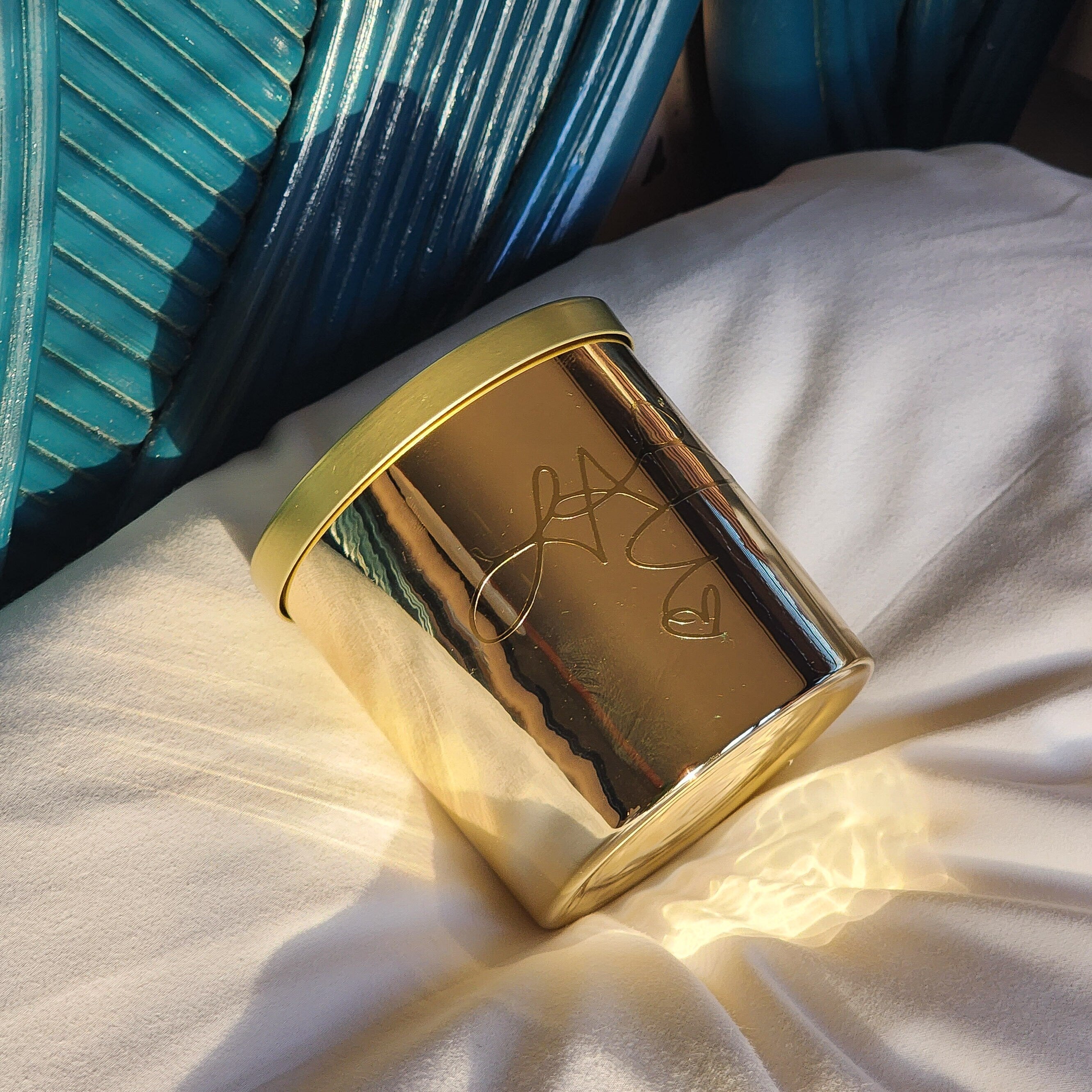 luxury candle, florida water, florida water candle, luxury candles, gold candle, rich candle, expensive candle, affordable gift