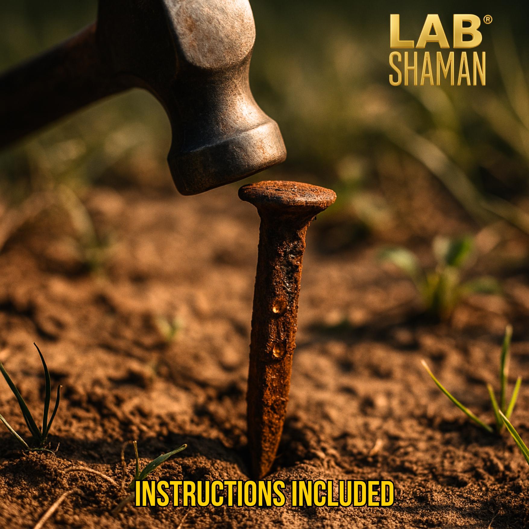 LAB Shaman, hoodoo, grounding kit, protection kit, protection nails, hoodoo nails, railroad nail hoodoo, warding iron, rusted railroad spike, conjure tools, spiritual protection, home warding, rootwork nail, lab shaman, mojo bag protection, nail down ritual, grounding nail, hoodoo supplies, anointed nail, vintage iron nail, spiritual defense, florida water blessed, conjure kit, metaphysical protection