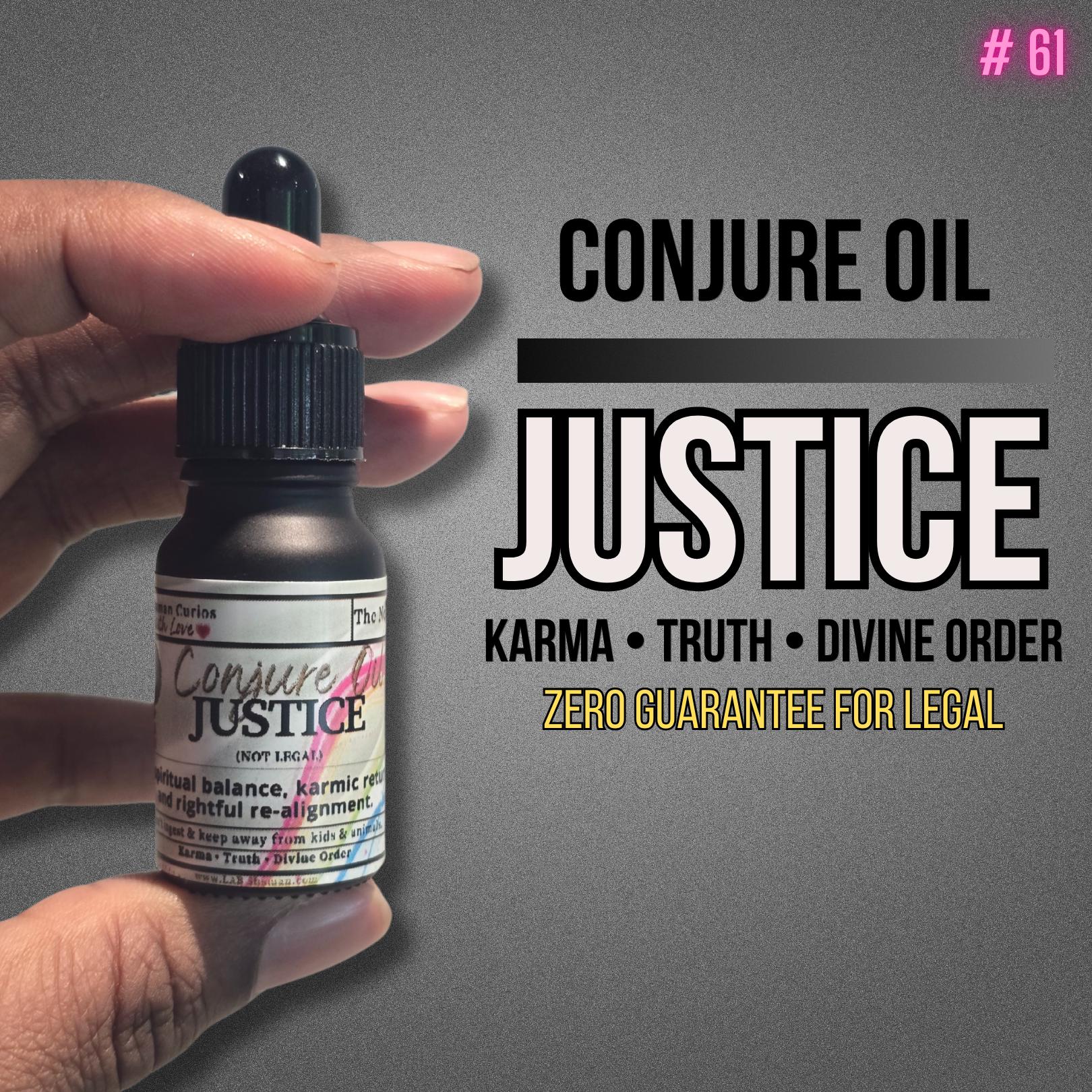 LAB Shaman, Chat gpt, hoodoo, conjure oils, spells, witch, altar, justice oil, court case oil, karma return oil, spiritual balance oil, conjure oil for truth, anise cedar oil, karmic spell oil, spiritual fairness oil, lab shaman ritual oil, hoodoo justice blend