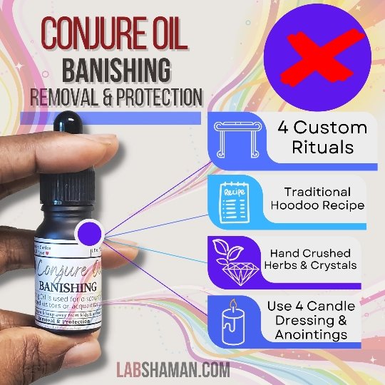  Banishing Oil | Conjure Oil - Removal & Protection | LAB Shaman by LABShaman sold by LABShaman