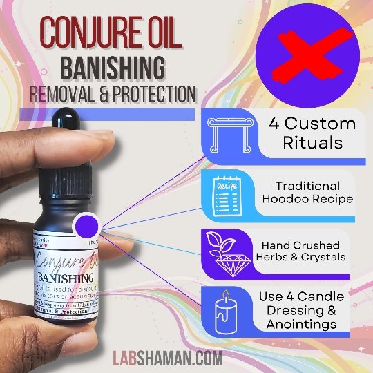 Banishing Oil | Conjure Oil - Removal & Protection | LAB Shaman by LABShaman sold by LABShaman