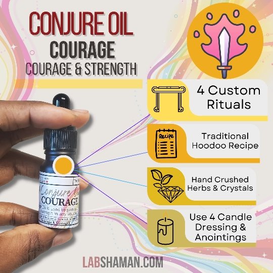  Courage Oil | Conjure Oil | Courage & Strength | LAB Shaman by LABShaman sold by LABShaman