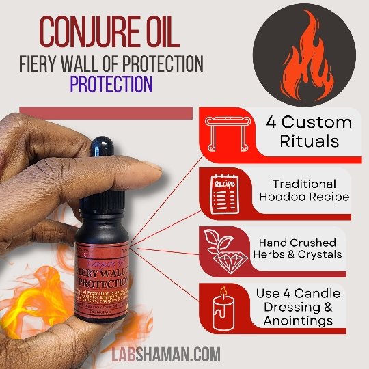 Fiery Wall of Protection Oil | Conjure Oil | LAB Shaman by LABShaman sold by LABShaman