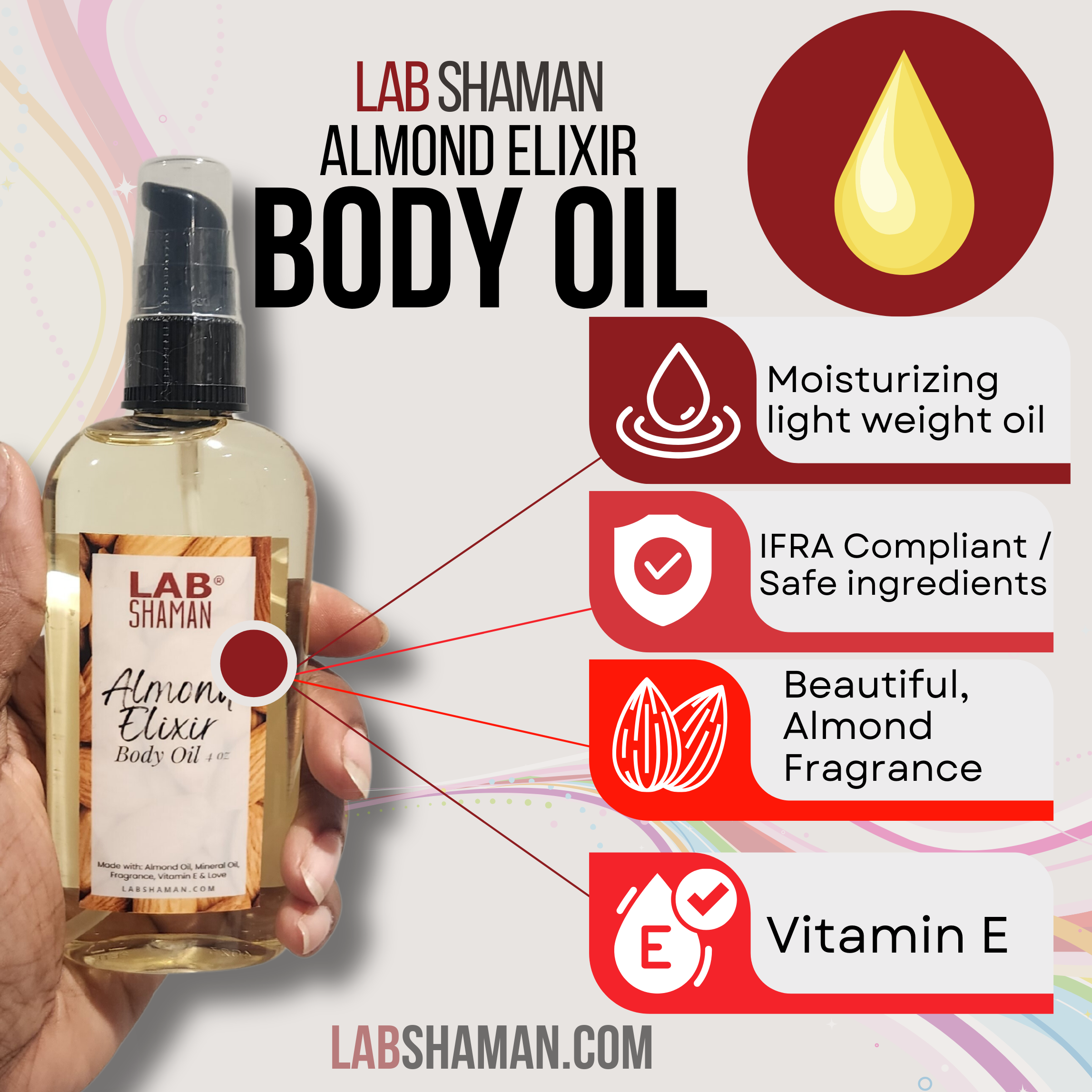 Almond Elixir | Body Oil | Luxurious L'Occitane Dupe | LAB Shaman