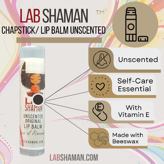 Unscented Handcrafted Lip Balm | All-Natural Beeswax & Shea Butter  | LAB Shaman by LABShaman sold by LABShaman