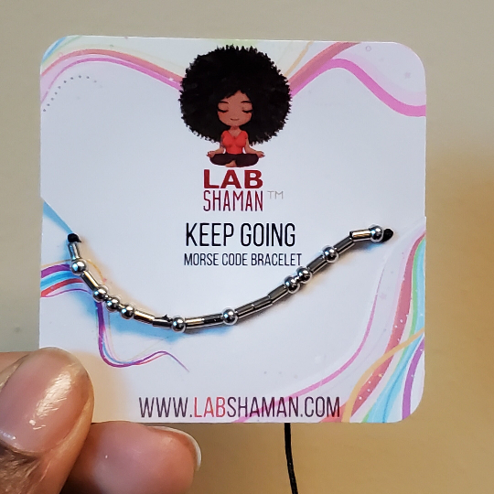  Keep Going Morse Code Bracelet | Silent Cheerleader | Unisex Encouragement Accessory | LAB Shaman by LABShaman sold by LABShaman