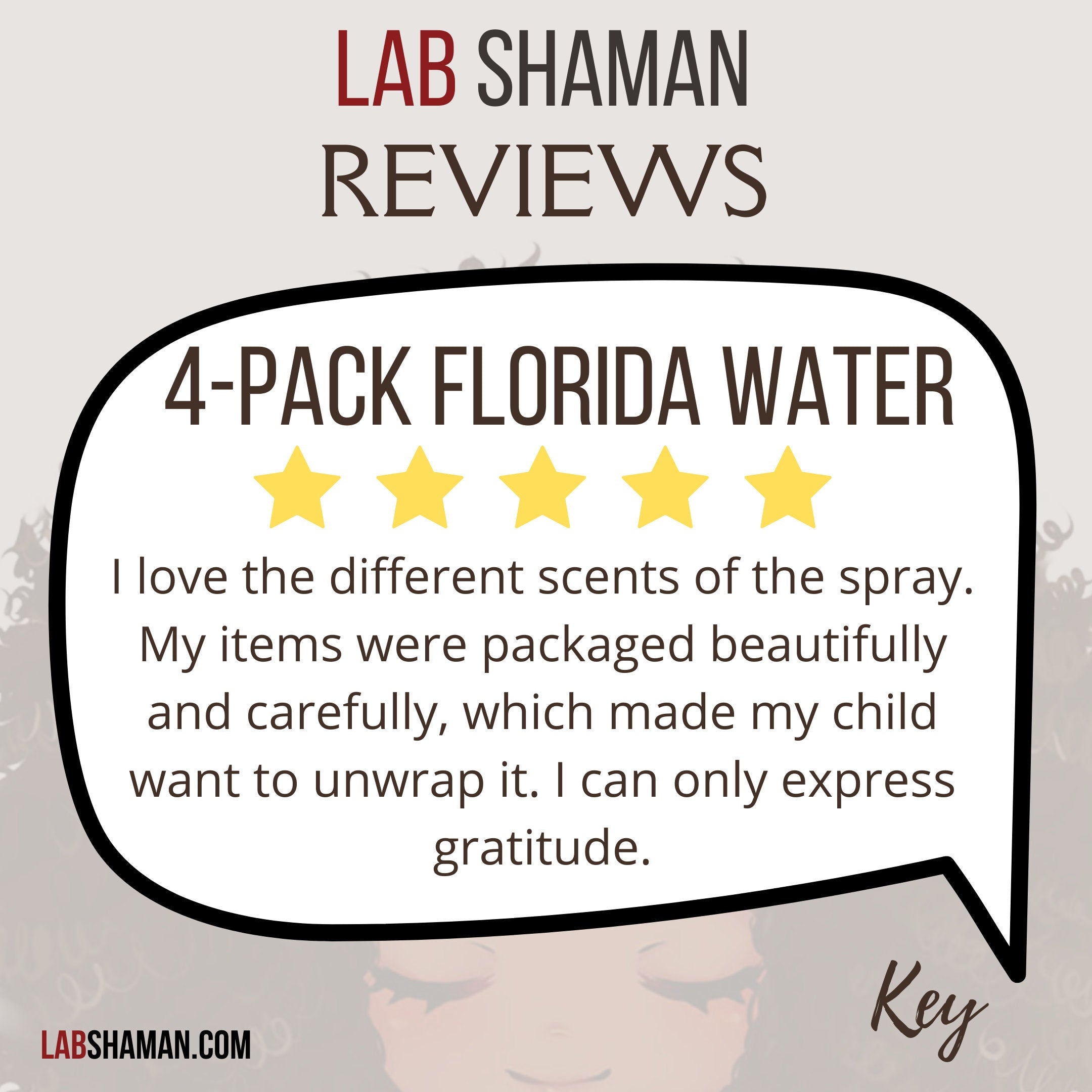 [Florida Water] 5 star rating review who loves the spray and will order a bigger size next time.