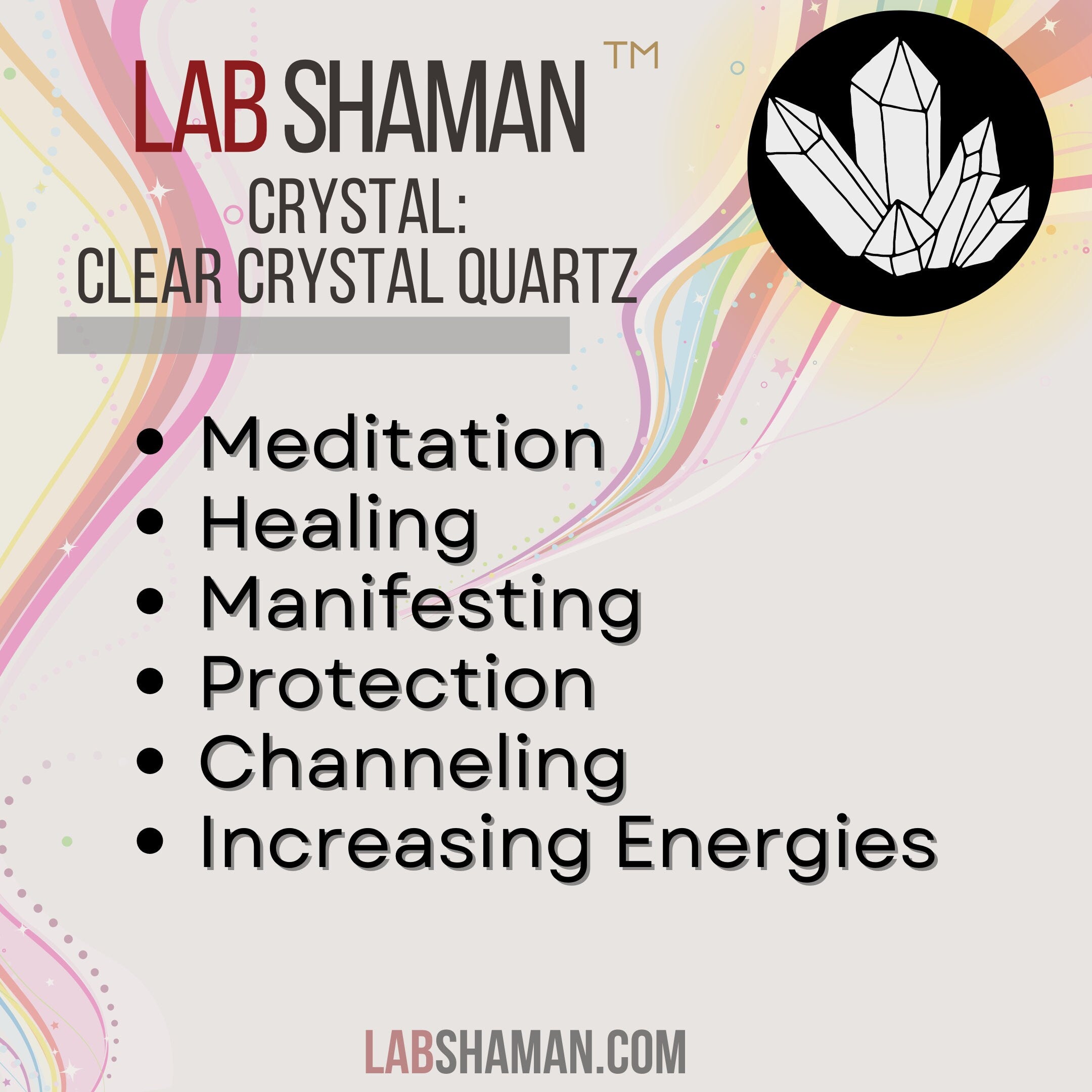 lab shaman, ethically sourced crystals, clear crystal quartz, crystal quartz, meditation crystal, healing crystal, spiritual awakening, psychic powers, crystal protection, , energy protection, beautiful crystals, metaphysical store, Florida water