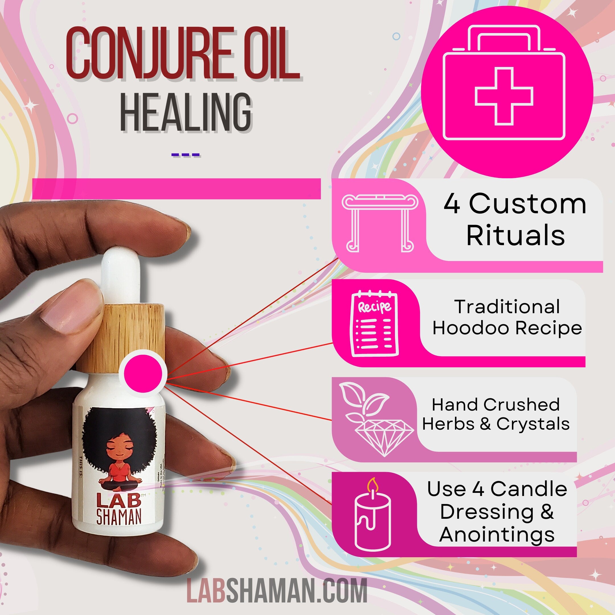 Healing Oil | Conjure Oil | Altar | LAB Shaman