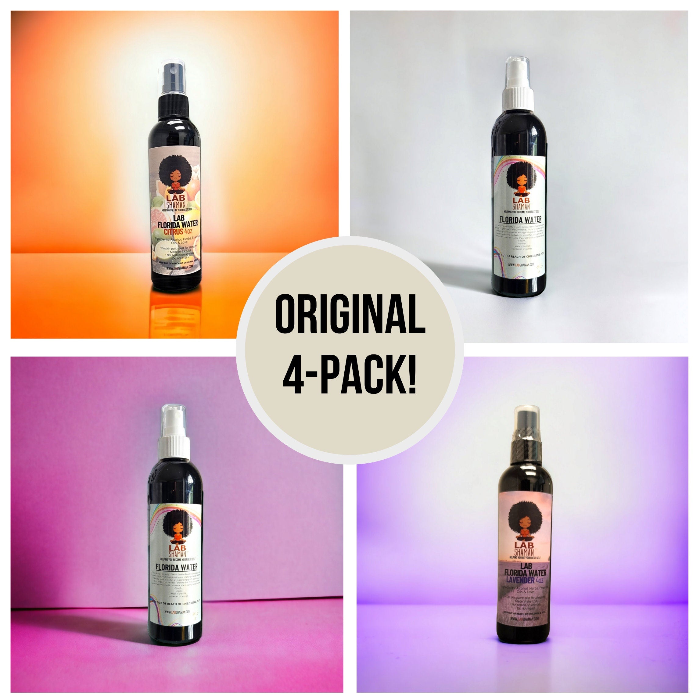 Florida Water Protection Spray 4-Pack | Macerated | LAB Shaman