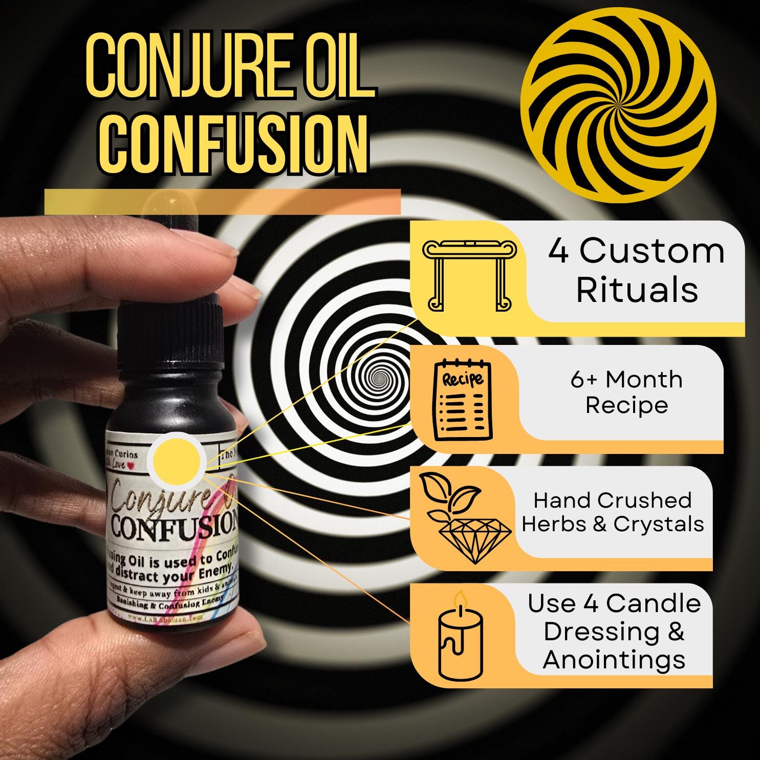 Confusion Conjure Oil | Confusion | Confuse Enemy  | Banishing | LAB Shaman