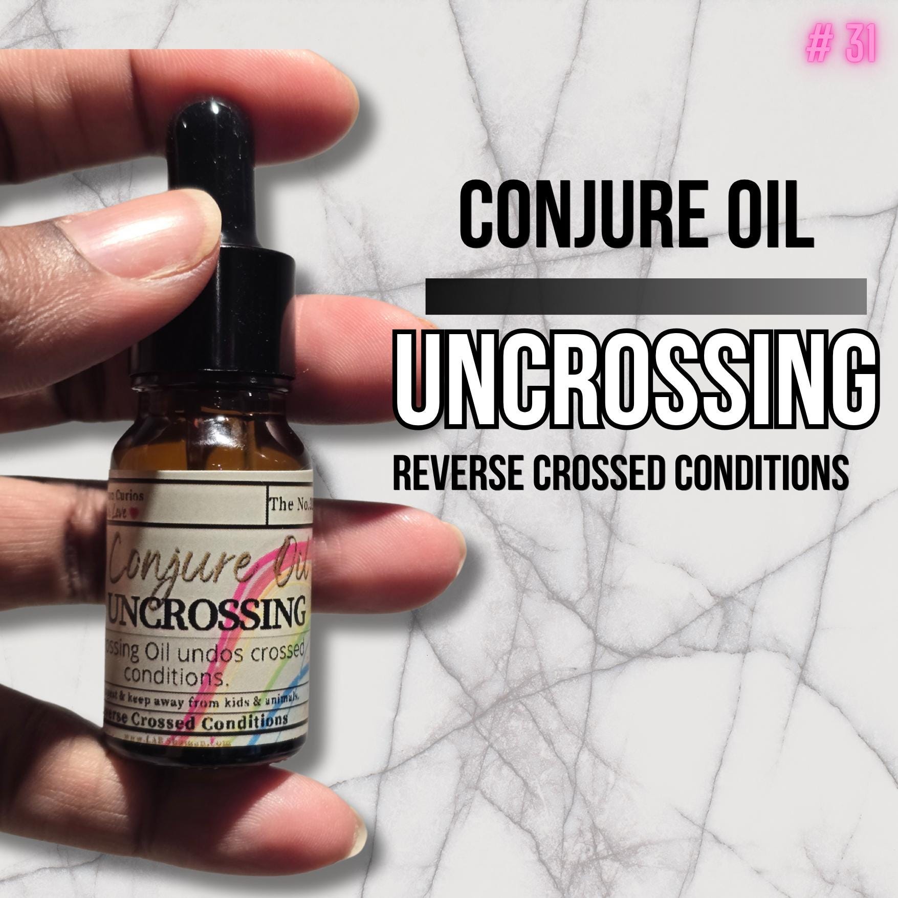 Protection & Reversal Conjure Oil Set | Gift | Uncrossing | Black Cat | Keep Away Evil | LAB Shaman