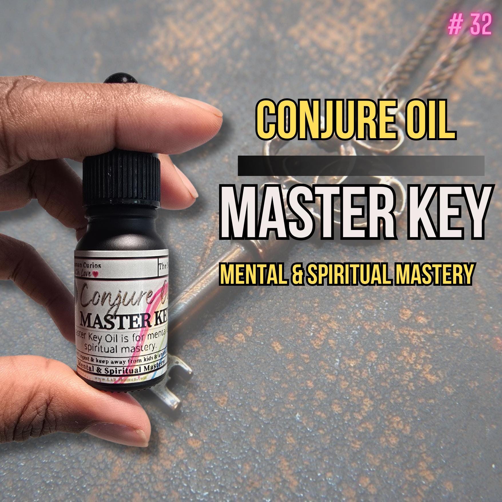 Advanced SPIRITUAL STRATEGIST Conjure Oil Set  | Gift | Hermes | Justice | Master Key | LAB Shaman