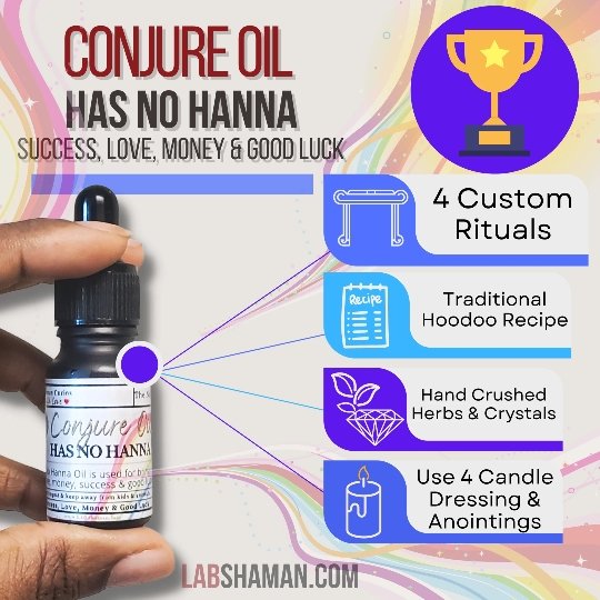  Has No Hanna Oil | Conjure Oil | Success & Good Luck | LAB Shaman by LABShaman sold by LABShaman