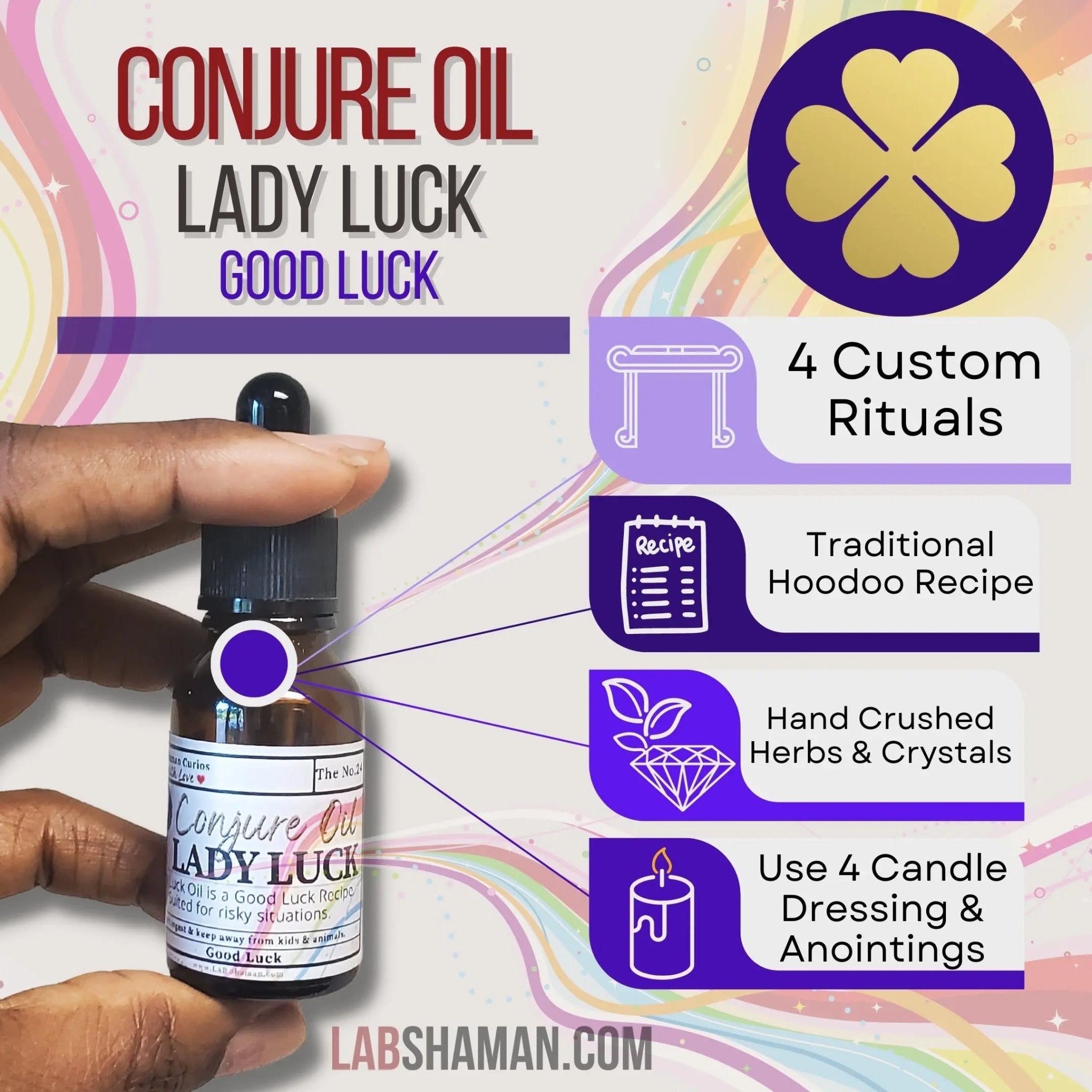  Lady Luck Oil | Conjure Oil | Good Luck | LAB Shaman by LABShaman sold by LABShaman